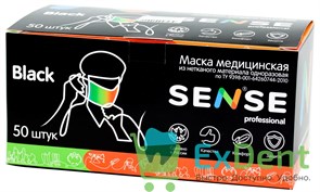 {{photo.Alt || photo.Description || 'Маски медицинские черные Sense, лицевые, защитные, трехслойные (50 шт)'}}