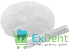 Шапочки - шарлотки медицинские, белые, любой производитель (50 шт.)