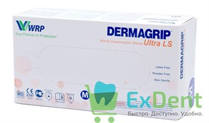 Перчатки Dermagrip M, нитриловые, неопудренные, нестерильные, смотровые (200 шт)
