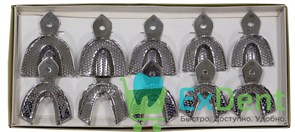 Ложка для слепков перфорированная набор (5 верх+5 низ) XS, S, M, L, XL