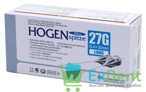 Иглы карпульные (0,4 х 30 мм) 27G Hogen Spitze (100 шт)