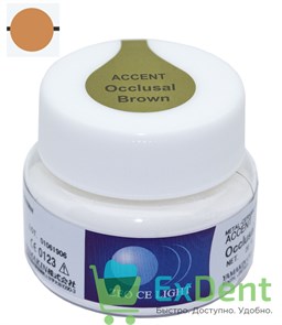 Zeo Ce Light Accent (Акцент ) Occlusal Brown - для создания цветовых эфектов дентина и эмали (20 г)