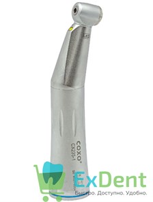 Наконечник угловой 1:1 COXO CX235-1, кнопочный с генератором света и внутренней подачей охлаждения