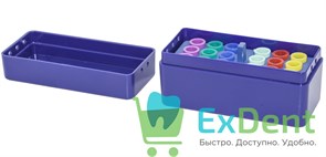 Бокс (подставка) для гуттаперчи, на 18 ячеек, (107 х 49 х 55 мм) автоклавируемый