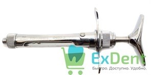 Шприц карпульный, прямая рукоятка, ручная аспирация (Asa Dental)