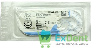 {{photo.Alt || photo.Description || 'Шовный материал Prolene (Пролен) 5-0, 90 см с иглой 17 мм 1/2c'}}