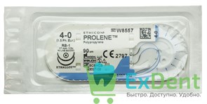 {{photo.Alt || photo.Description || 'Шовный материал Prolene (Пролен) 4-0, 90 см с 2 иглами 17 мм 1/2c'}}