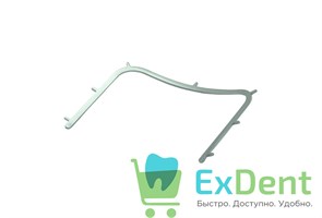 Рамка для латексного листа раббердама (коффердама) (96 х 73 мм) с фиксатором нити, металлическая