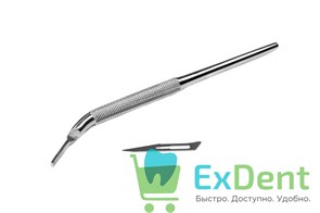 {{photo.Alt || photo.Description || 'Держатель  лезвия - изогнутый, рукоятка круглая  (16см)'}}