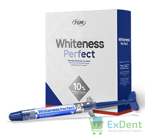 {{photo.Alt || photo.Description || 'Whiteness Perfect 10% - набор для домашнего отбеливания + 2 пластины и футляр для кап (5 шпр * 3 г)'}}