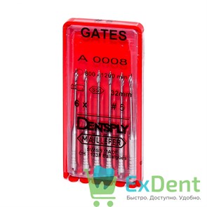 Gates №5, 32мм, Dentsply, бор, Glidden,  расширение устья корневого канала (6 шт)
