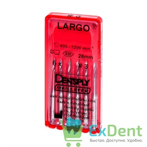 Largo (Ларго) №3, 28 мм, Dentsply, бор, для расширения устья канала (6 шт)