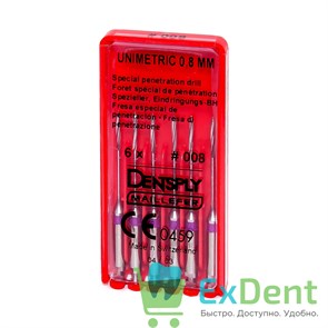 Дриль пенетрационный Unimetric №008 фиолетовый Dentsply (6шт)