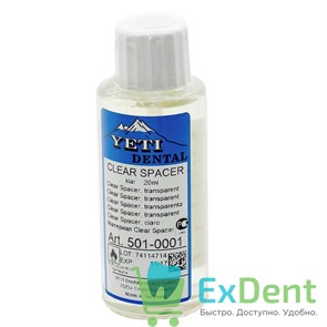 {{photo.Alt || photo.Description || 'Лак компенсационный Clear Spacer, прозрачный Yeti (20 мл)'}}