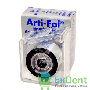 {{photo.Alt || photo.Description || 'Артикуляционная фольга, синяя Bausch (12 мкм х 20 м х 22 мм) односторонняя'}}