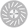 Диск алмазный Superflex (22 mm) NTI красный 16 косых прорезей, двусторонний - фото 32590